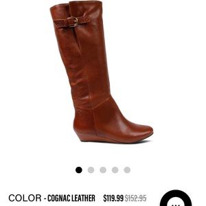 Steve Madden Intyce Cognac Leather Boots